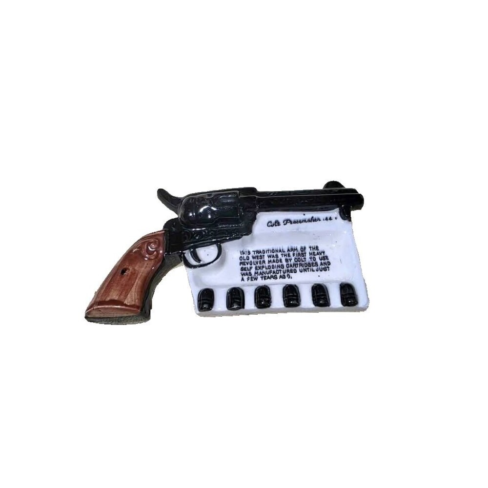 Vintage COLT PEACEMAKER .44 CAL 1873 Ceramic Ashtray